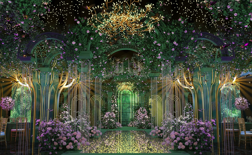 荣县奇妙森林婚礼堂效果展示